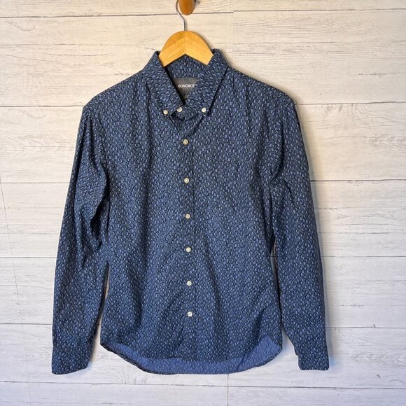 Bonobos Dress Shirt Mens Size Small Blue Penguin Button Down Cotton Long Sleeve - Picture 4 of 15